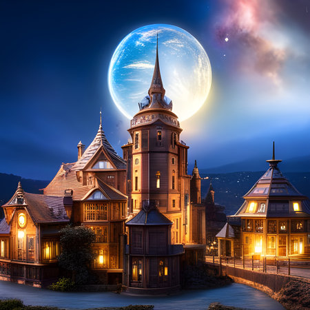 Beautiful world inside a glass globe . Concept of protection, security, insurance. Digital illustration. CG Artwork Background.の素材