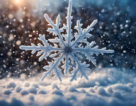 Winter holidays background. Blizzard, snowflakes, snowstorm. Christmas and New Year greeting cards, invitation for winter holiday season. Amazing digital illustration. CG Artwork Background.の素材