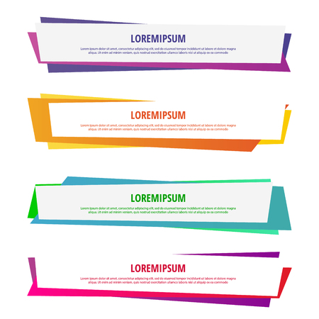 Modern infographics element number template. Vector illustration. Can be used for workflow layout, diagram, business step options, banner, web designのイラスト素材