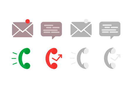 3d isometric smartphone icon for emails, calls, chatのイラスト素材