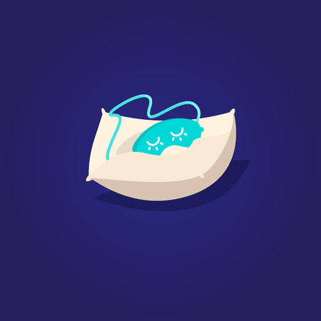Mask for sleeping and pillow. Sweet dreamのイラスト素材