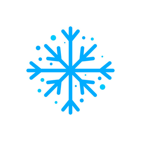Flat design. Symbol of winter, frozen. New Year holiday. Graphic element decoration. Vector illustrationのイラスト素材