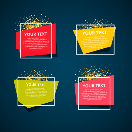 Style text templates origami for bannerのイラスト素材