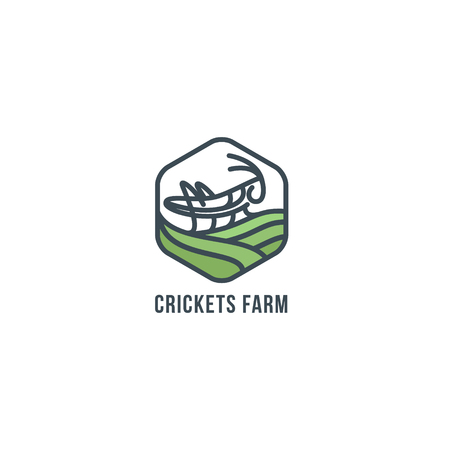 Vector Brand  in the shape of a grasshopperのイラスト素材