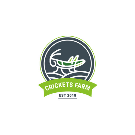 Vector Brand in the shape of a grasshopperのイラスト素材