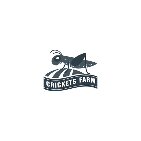 Vector Brand in the shape of a grasshopperのイラスト素材