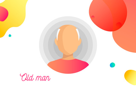 Isolated vector illustration of diverse senior characters.のイラスト素材