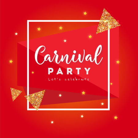Carnival party greeting card with stars, firework on shiny pattern.のイラスト素材
