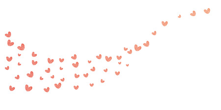 Heart confetti of Valentines petals fallingのイラスト素材