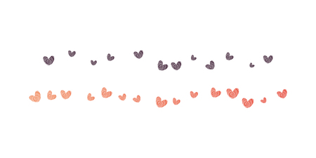Heart confetti of Valentines petals fallingのイラスト素材