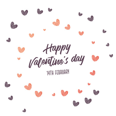 Poster with gifts for Valentine's Day.   Vector illustration.のイラスト素材