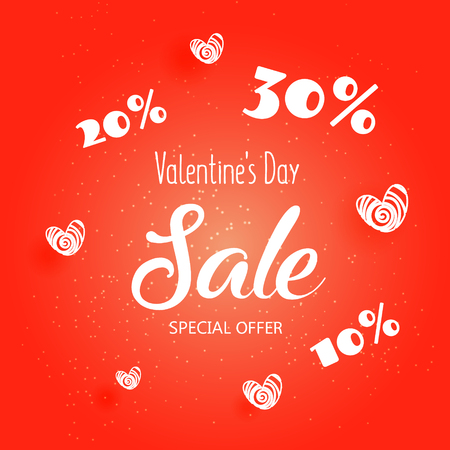 Bright flyer with valentine's day sale text.   Bannercan be used for wedding invitations, printed on a T-shirt, bag, promotions, bannerのイラスト素材