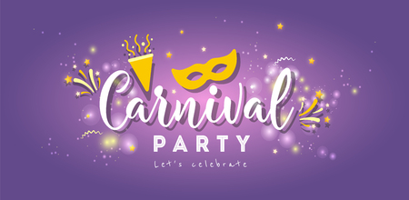 Carnival Concept Banner with on shiny background.のイラスト素材