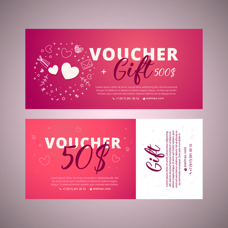 Valentine's day voucherのイラスト素材