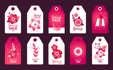 Clothing tag setのイラスト素材