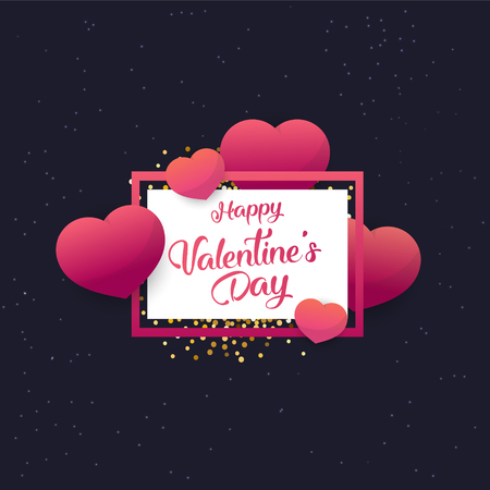 Valentine's Day Sale banner template design. 50 percent discount.  Vector illustration.のイラスト素材