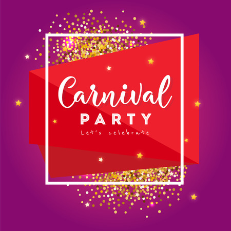 Carnival concept banner with on shiny background fat Tuesday.のイラスト素材
