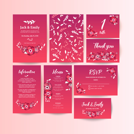 Spring ornament concept. Floral poster, invite. Creative delicate wedding invitation templates.のイラスト素材