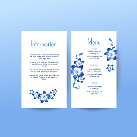 Collection menu. Spring ornament concept. Wedding invite flyer. Wedding invite poster.のイラスト素材