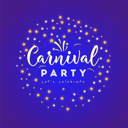 Carnival Concept Banner with on shiny background.のイラスト素材