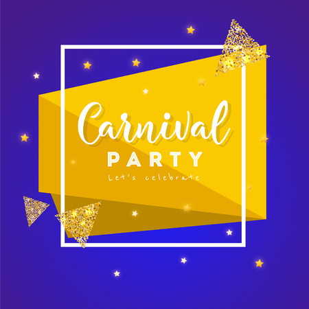 Carnival Concept Banner with on shiny background.  Fat Tuesdayのイラスト素材