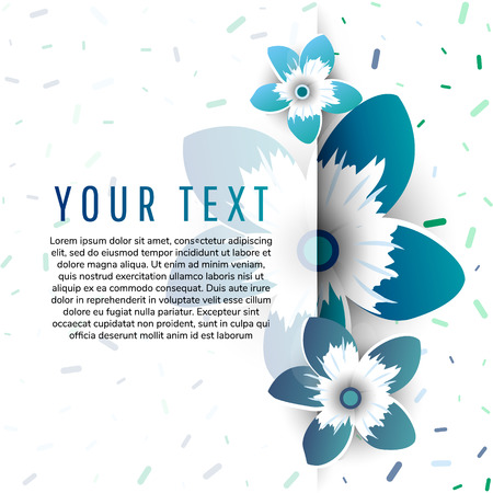 Spring card design with a floral abstract background and text.のイラスト素材
