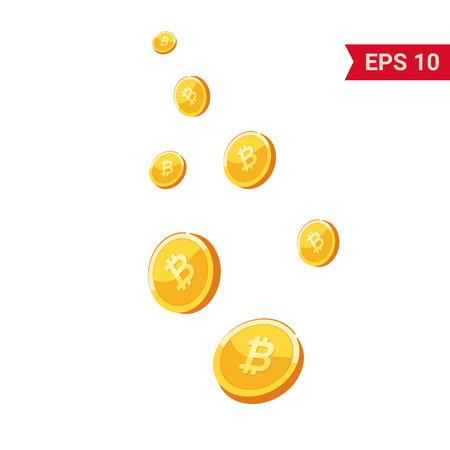 Coins falling vector illustration.のイラスト素材