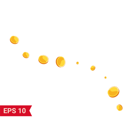 Coins falling vector illustration.のイラスト素材
