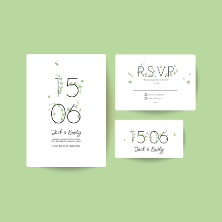 Modern Wedding Collection. Spring ornament concept. Wedding invite flyer. Wedding invite poster.のイラスト素材
