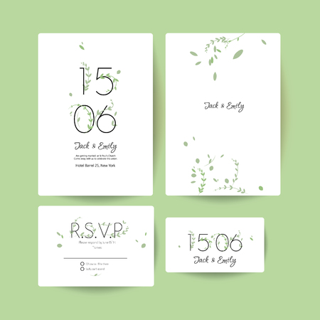 Modern Wedding Collection. Spring ornament concept. Wedding invite flyer. Wedding invite poster.のイラスト素材