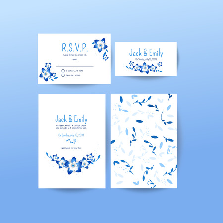 Modern Wedding Collection. Spring ornament concept. Wedding invite flyer. Wedding invite poster.のイラスト素材