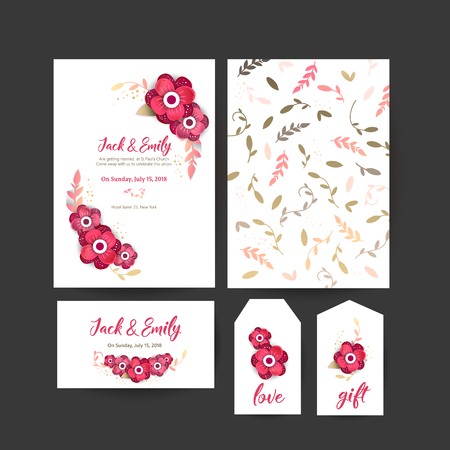 Modern Wedding Collection. Spring ornament concept.のイラスト素材