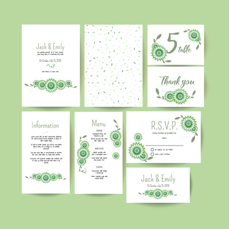 Modern Wedding Collection. Spring ornament concept.のイラスト素材