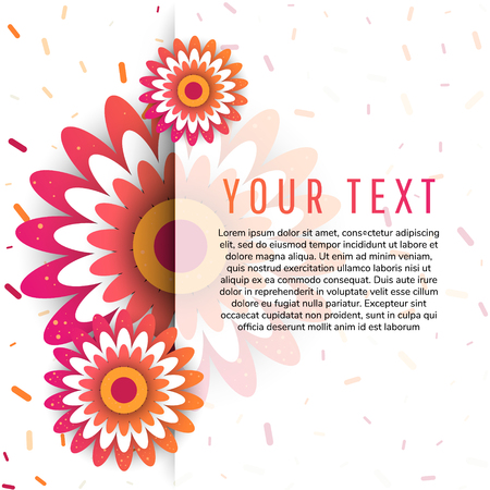 Gerbera Flower Background. Vector Illustrationのイラスト素材