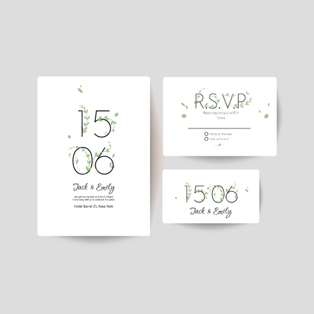 Modern Wedding Collection. Spring ornament concept. Wedding invite. Wedding invite poster.のイラスト素材