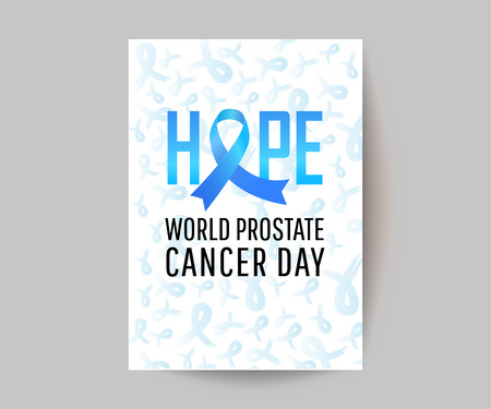 World Prostate Cancer Day concept banner vector Illustration.のイラスト素材