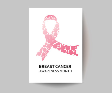 Breast Cancer Day concept. Vector Illustration. Place for your Text.のイラスト素材