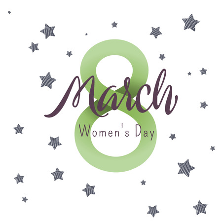 Number 8 3d illustration with star decoration on green background. 30 percent discount banner.のイラスト素材