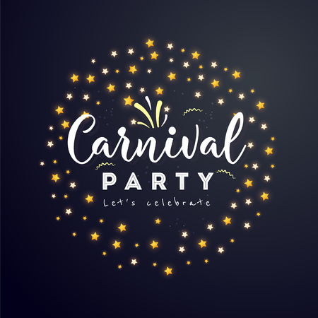 Carnival Concept Banner with on shiny background Fat Tuesdayのイラスト素材
