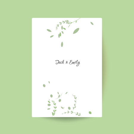 Modern wedding collection, spring ornament concept. Wedding invite, flyer and poster.のイラスト素材