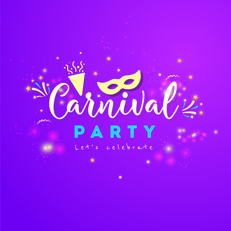 Carnival Concept Banner with on shiny background.  Fat Tuesdayのイラスト素材