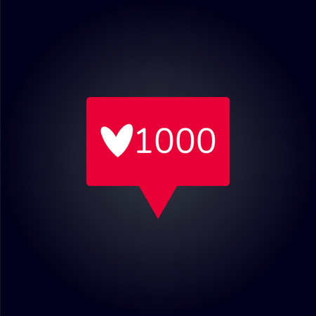 Follower notification, social media icon user button symbol.のイラスト素材