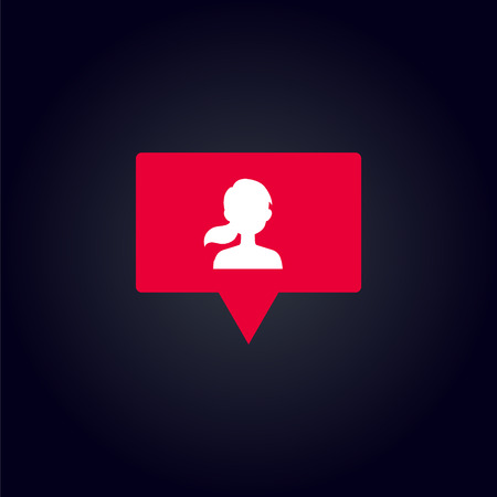 Follower notification, social media icon user button symbol.のイラスト素材