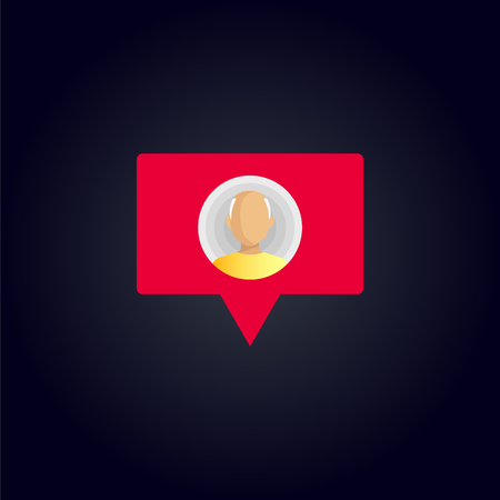 Follower notification of Social media icon user. User button, symbol, sign.のイラスト素材