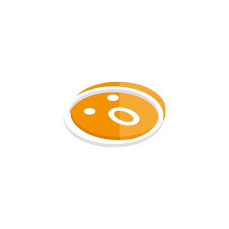 Abstract Isometric surprise of Emoticons. Emoji flat style icons on white background.のイラスト素材