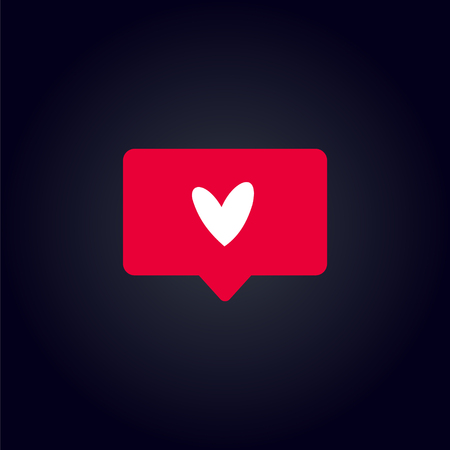 Follower. Icon like. Social media 1 like, button, ui, app. Vector illustration.のイラスト素材