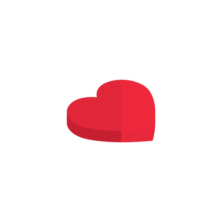 Abstract Isometric heart of Emoticons. Emoji flat style icons on white background.のイラスト素材