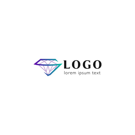 Trendy flat design crystal line logo element.  Geometric iconのイラスト素材