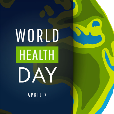 Vector Illustration of World health day concept.のイラスト素材