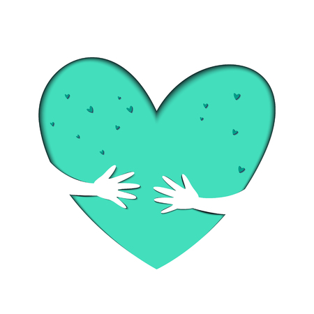 World Earth day concept. The hands  forming a heart patternedのイラスト素材